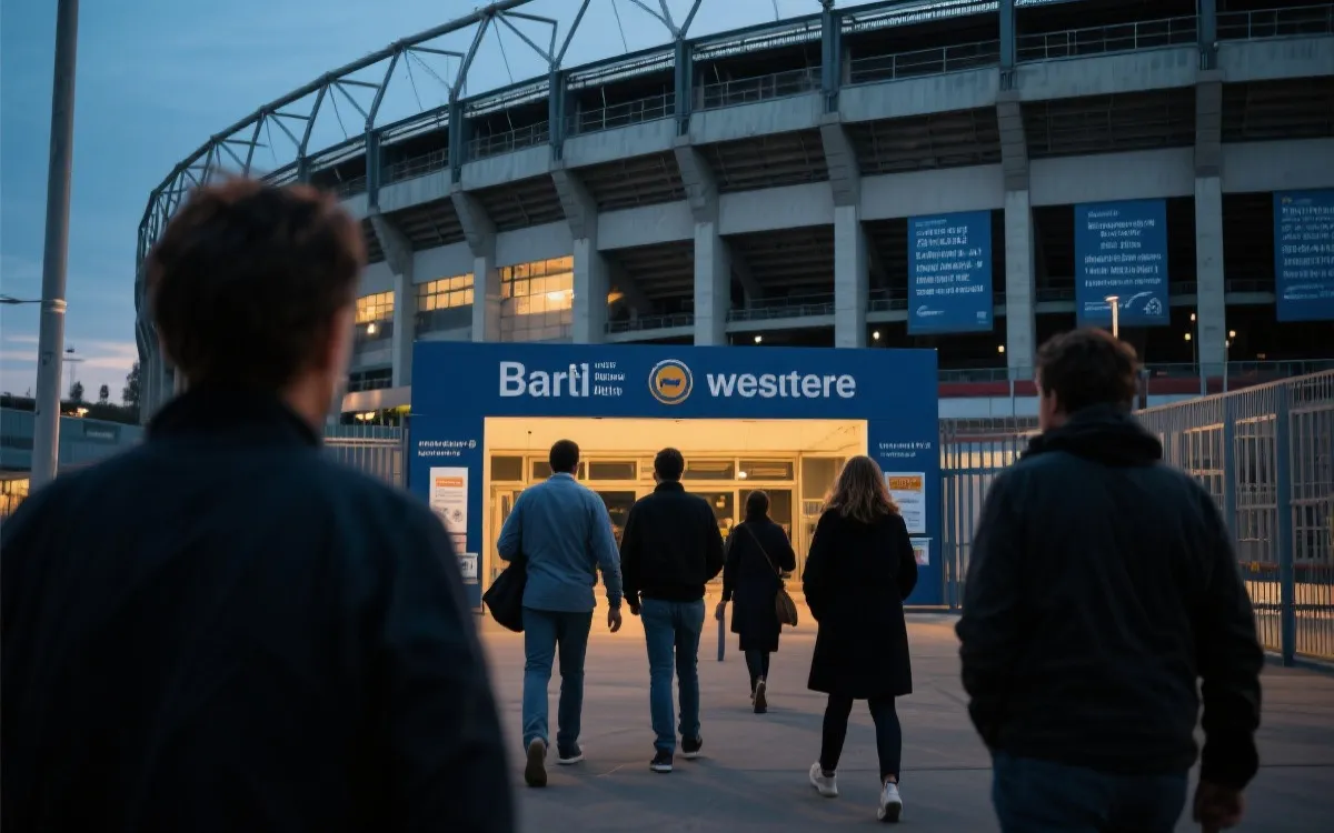 球迷入场动线与指示牌示意图